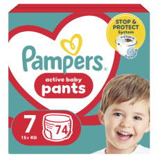 Підгузки-трусики Pampers Active baby Giant Plus 15+ кг 74 шт (8006540069622)