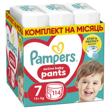 Підгузки-трусики Pampers Active baby Giant Plus 15+ кг 114 шт (8700216341653)