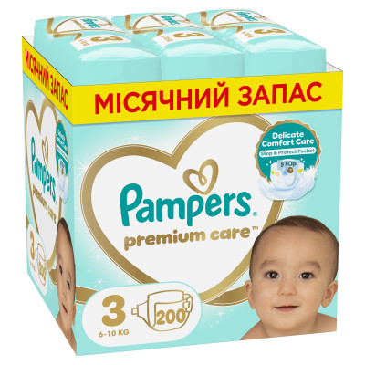 Підгузки Pampers Premium care Midi 6-11 кг 200 шт (8006540855898) в Луцке Підгузки Pampers Premium care Midi 6-11 кг 200 шт (8006540855898) в Луцке