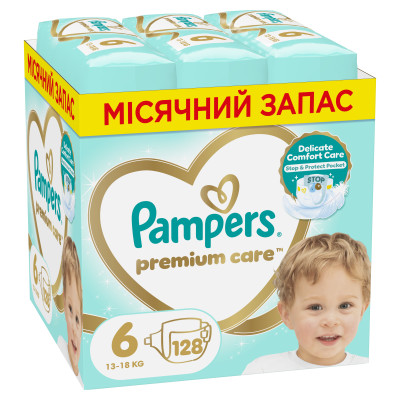 Підгузки Pampers Premium care Giant 15+ кг 128 шт (8700216423700) в Полтаве