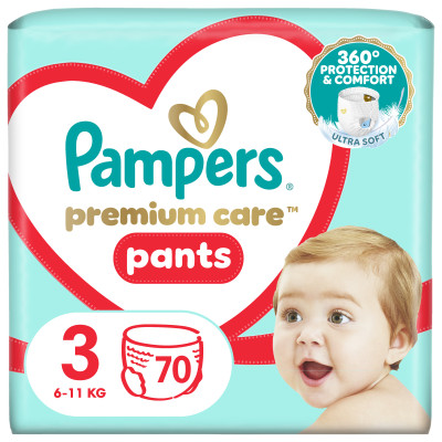 Підгузки-трусики Pampers Premium care Midi 6-11 кг 70 шт (8001090759955) в Ужгороде