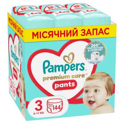 Підгузки-трусики Pampers Premium care Midi 6-11 кг 144 шт (8006540490891)