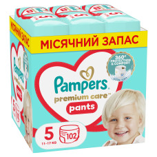 Підгузки-трусики Pampers Premium care Junior 11-17 кг 102 шт (8700216829380)