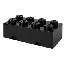 Висувний ящик для зберігання LEGO Lifestyle Цеглинка 8 чорний (40061733)