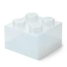 Коробка для зберігання LEGO Lifestyle Цеглинка 4 білий з блискітками (40090803)