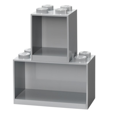 ​Набір полиць-цеглинок LEGO Lifestyle 4+8 сірий (41171740)