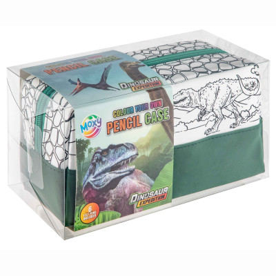Пенал-розмальовка Moxy Dinosaur Expedition з фломастерами (990194)