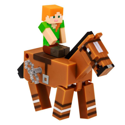 Набір фігурок Minecraft 3D Алекс та кінь заводний (MC1014/2)