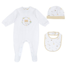 Комплект Baby: комбінезон, шапка та слинявчик