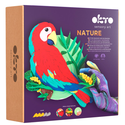 ​Набір для творчості OKTO 3D картина Природа Папуга Ара (20045)