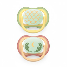 Пустушка Avent Ultra Air Nighttime ортодонтична 2 шт (SCF376/27)