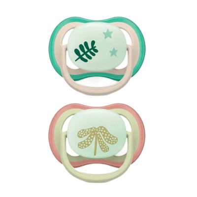 Пустушка Avent Ultra Air Nighttime ортодонтична 2 шт (SCF376/31)