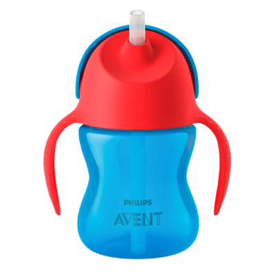 Поїльник Avent з трубочкою-непроливайкою синій (SCF796/01) Поїльник Avent з трубочкою-непроливайкою синій (SCF796/01)