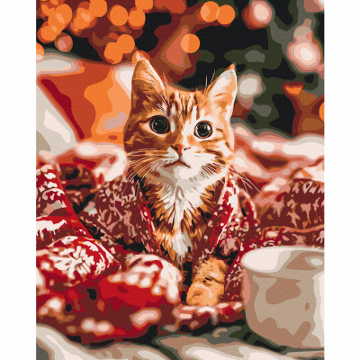 Картина за номерами Brushme Муркотіння Різдва (BS54499) в Черкассах