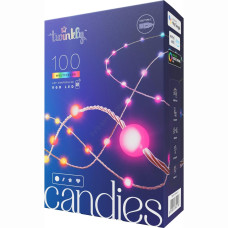 ​Гірлянда Smart LED Twinkly Candies Pearl RGB 100 IP20 6м USB-C кабель зелений (TWKP100RGB-G)
