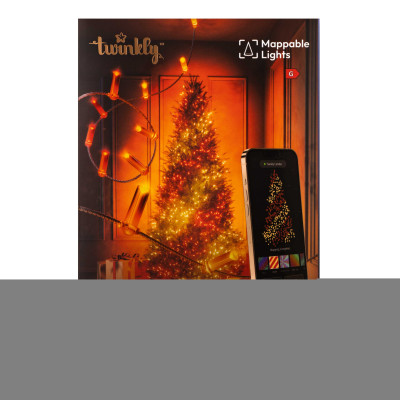 ​Гірлянда Smart LED Twinkly Strings Candle RGB 200 IP20 12м USB-C кабель прозорий (TWKC200RGB-T)