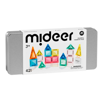 Магнітний конструктор Mideer Magnetic tiles mini 42 елементи (MD1665)