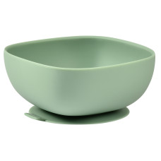 Тарілка Beaba силіконова на присосці оливкова (913547)