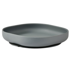 Тарілка Beaba силіконова на присосці сіра (913550)