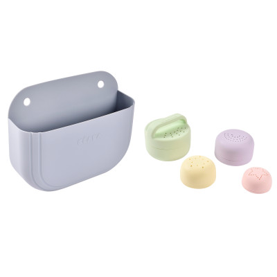 Набір іграшок для ванни Beaba силіконових з корзиною (920413)