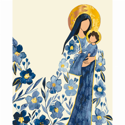 Картина за номерами Art Craft Богородиця з металізованими фарбами 40 х 50 см (16527-AC)