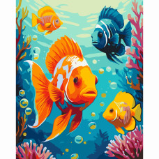 Картина за номерами Art Craft Яскраві рибки 40 х 50 см (11694-AC)