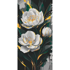 ​Картина за номерами Art Craft Золото півоній з металізованими фарбами 40 х 80 см (13159-AC)