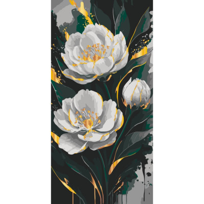 ​Картина за номерами Art Craft Золото півоній з металізованими фарбами 40 х 80 см (13159-AC)