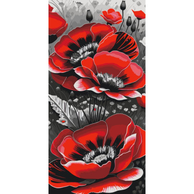 ​Картина за номерами Art Craft Червоні маки з металізованими фарбами 40 х 80 см (13092-AC) в Кропивницком