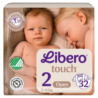 Підгузки Libero Touch Open 2 3-6 кг 32 шт (7322541070315)