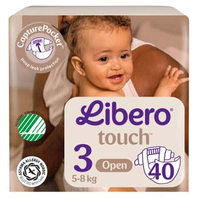 Підгузки Libero Touch Open 3 5-8 кг 40 шт (7310361147867) в Луцке