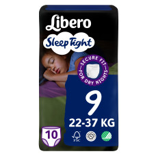 Підгузки-трусики Libero Sleep Tight 9 22-37 кг 10 шт (7322541180786)