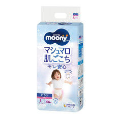 Підгузки-трусики Moony для дівчаток L 9-14 кг 44 шт (4903111206438 )