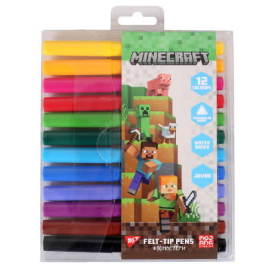 Фломастери Yes Minecraft 12 кольорів (650590) в Киеве Фломастери Yes Minecraft 12 кольорів (650590) в Киеве