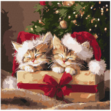 Картина за номерами Ідейка Пухнасті подарунки 40 х 40см (KHO6827)