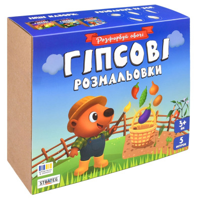 ​Набір для творчості Strateg Гіпсова розмальовка Розфарбуй овочі (31000) в Николаеве