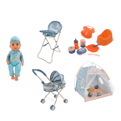 Ігровий набір Країна Іграшок Пупс з візочком та аксесуарами (2547)