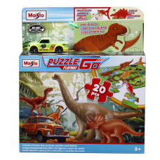 Пазл Maisto Dino Adventure 20 деталей з машинкою та книжкою (12679)
