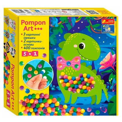 Набір для творчості Ranok Creative Pompon Art Дракончик (10100693У) Набір для творчості Ranok Creative Pompon Art Дракончик (10100693У)