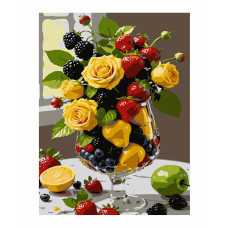 Картина за номерами Strateg Фрукти й квіти (4823113897383)