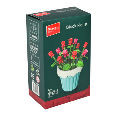 ​Конструктор Sembo Block Florist Троянди 77 деталей (601290)