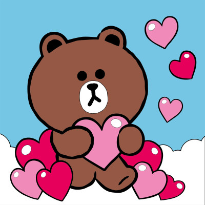 ​Картина за номерами Santi Лайн Френдс Браун та серденько LED підсвітка 25 х 25 см (955037)