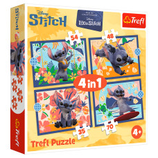 Пазли Trefl Disney Stitch The Movie Відпустка на Гаваях 4 в 1 (34666)