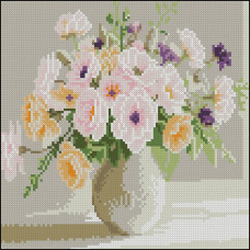 Алмазна картина Strateg Світлий букет 30 х 30 см (YZ3030-04)