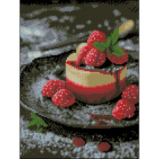 Алмазна картина Strateg Малиновий десерт 30 х 40 см (ZAV3040-56)