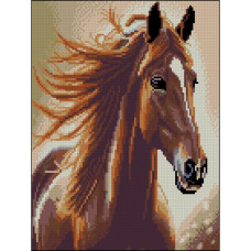 Алмазна картина Strateg Величний кінь 30 х 40 см (ZAV3040-65)