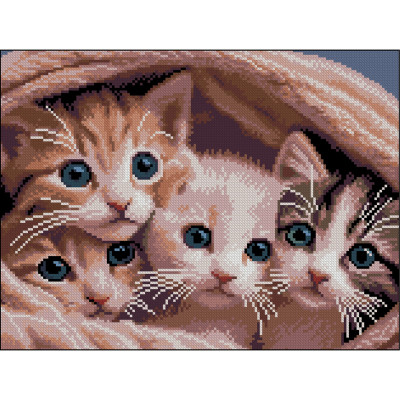 Алмазна картина Strateg Милі кошенята 30 х 40 см (FZ3040-04)