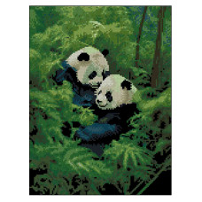 Алмазна картина Strateg Панди в лісі (4823113898540)