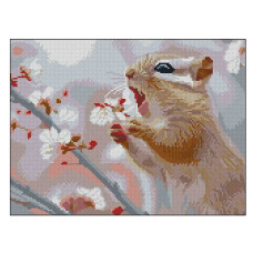 Алмазна картина Strateg Весняний бурундук (4823113898502)