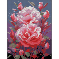 Алмазна картина Strateg Яскраві троянди 30 х 40 см (FZ3040-20)